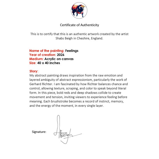 Feelings Abstract Acrylic Painting For Sale - Image 11 of 11