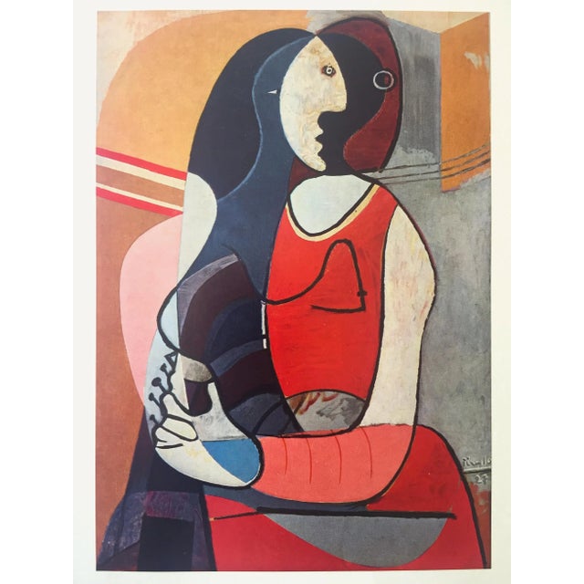 Pablo Picasso Vintage 1955 Authentic Modernist Lithograph Print " Seated Woman " 1927 For Sale - Image 10 of 10
