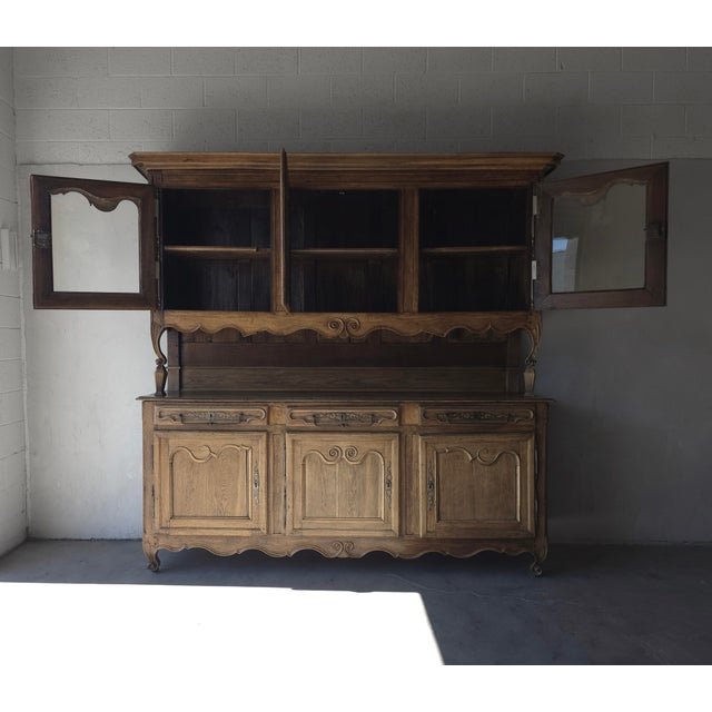 Monumental 1800s Antique French European Oak Vaissalier Hutch For Sale - Image 4 of 18