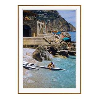 Toni Frissell 'Canoeing in Capri' Archival Pigment Print Framed in Brown For Sale