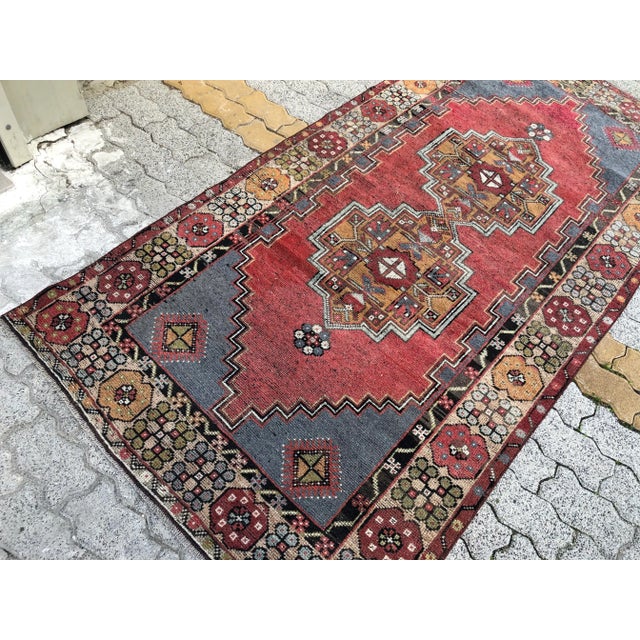 1960s 1960s Floor Handknotted Turkish For Sale - Image 5 of 11