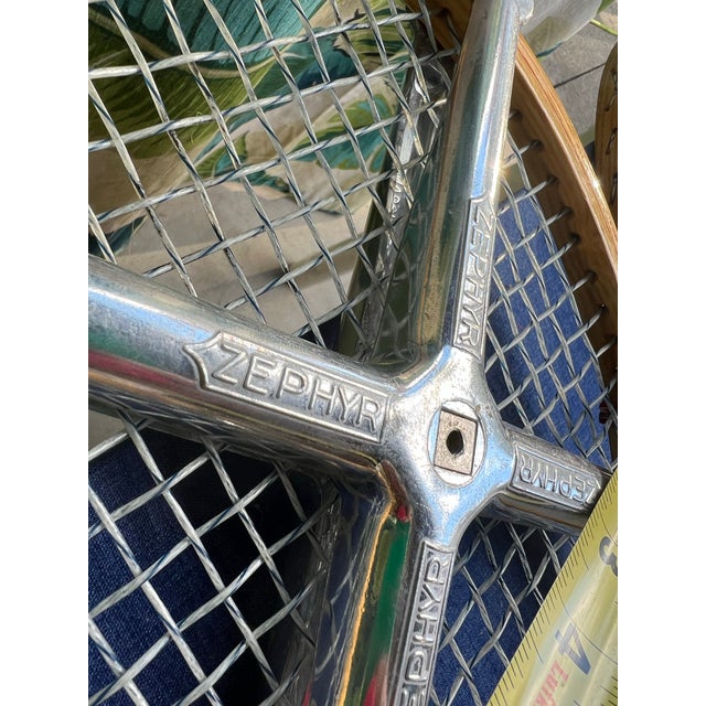 1970s Trio of Vintage Wooden Spalding Tennis Rackets With Clamp For Sale - Image 5 of 10