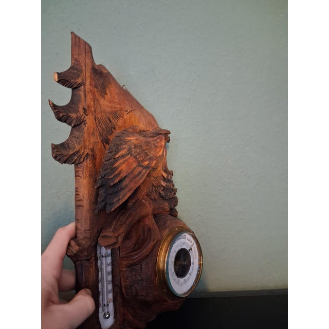 Black Forest Eagle Thermometer & Barometer, 1950s For Sale - Image 3 of 7