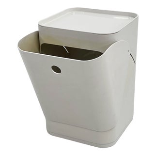 White Laundry Bin by Anna Castelli for Kartell, 1970s For Sale