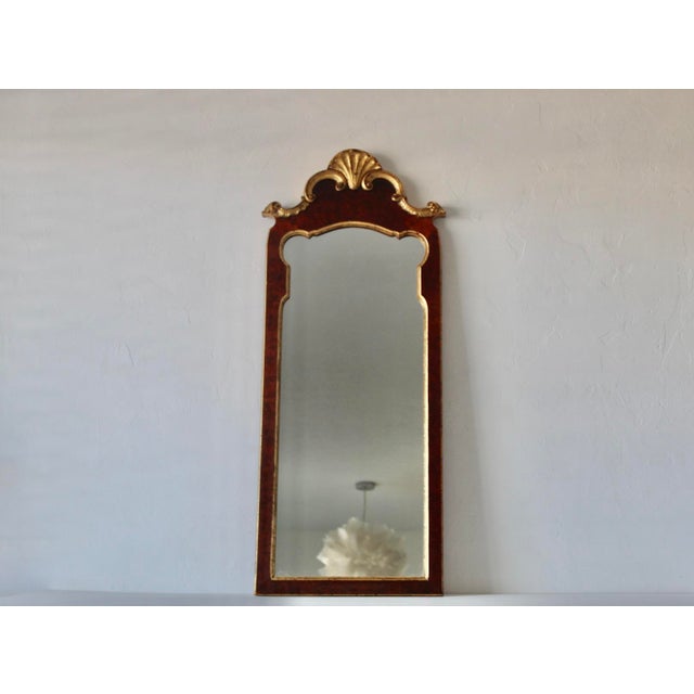 Vintage Italian La Barge Burl-Wood Gilded Wall Mirror For Sale In Miami - Image 6 of 18