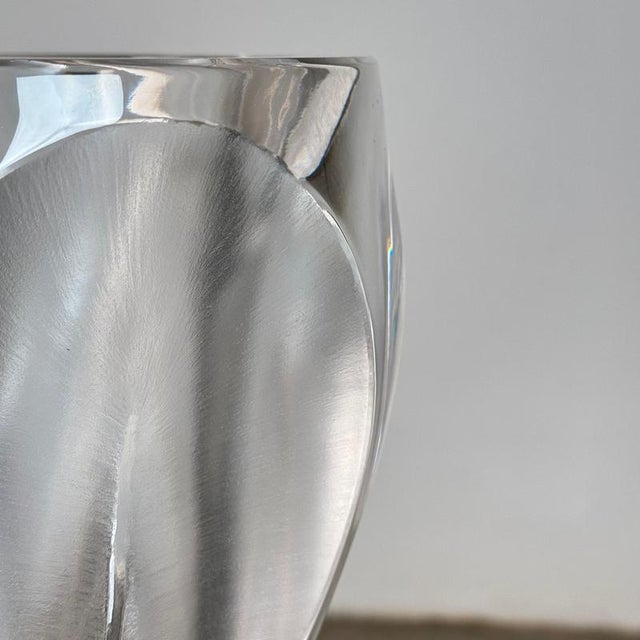 Glass Flamme Crystal Vase from Lalique Paris, 1970s For Sale - Image 7 of 18