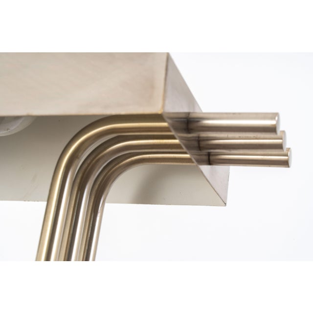 Silver Bauhaus Table Lamp by Marcel Breuer, 1980s For Sale - Image 8 of 18