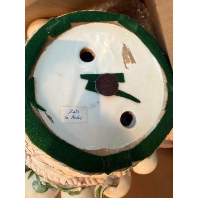 Italian Vintage Italian Majolica Ceramic Egg Topiary Centerpiece For Sale - Image 3 of 5