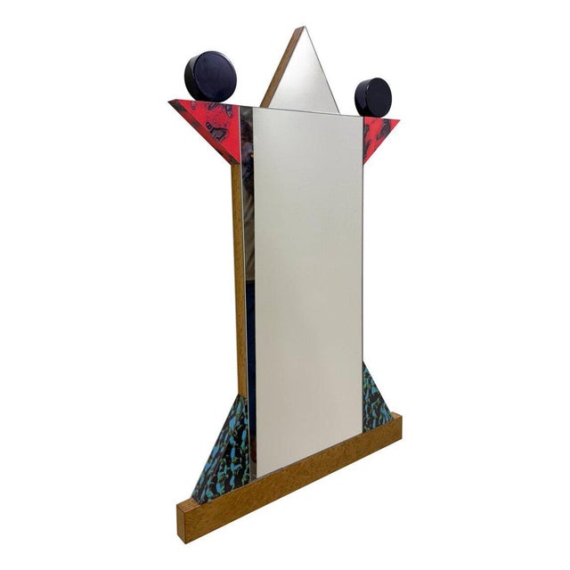 Wood Diva Mirror by Ettore Sottsass for Memphis Milan, 1984 For Sale - Image 7 of 7