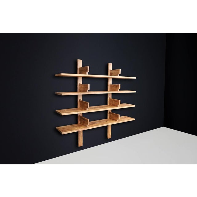 Patinated Elm Bookshelf in the style of Pierre Chapo, France, 1970s For Sale - Image 18 of 18