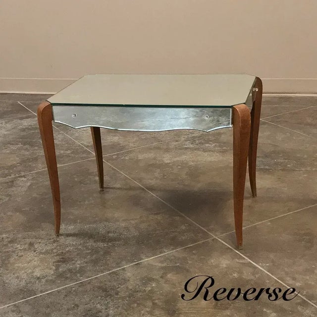 Mid-Century French Mirrored Coffee Table For Sale - Image 10 of 11
