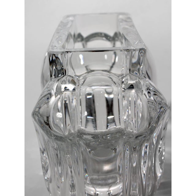 Orrefors Full Lead Crystal Glass Tulip Vase by Lars Hellsten for Orrefors, Sweden, 1970 For Sale - Image 4 of 6