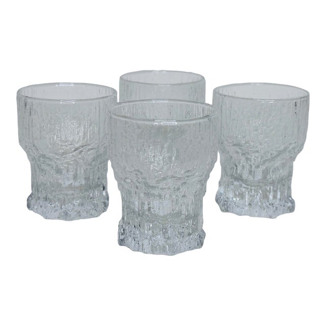 Vintage 1970s Iittala Shot Glasses by Tapio Wirkkala, Set of 4 For Sale