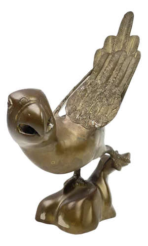 Parrot Statue in Gilded Bronze, 1950s