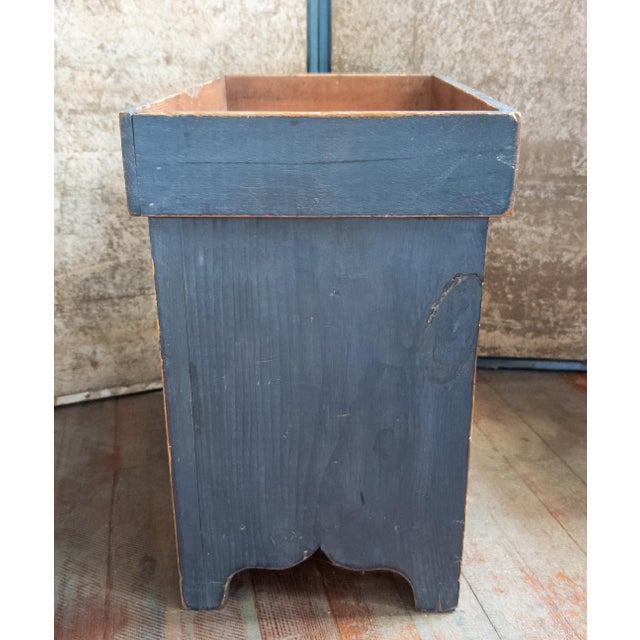 Farmhouse 20th Century Child's Size Miniature Dry Sink in Blue Paint For Sale - Image 3 of 12