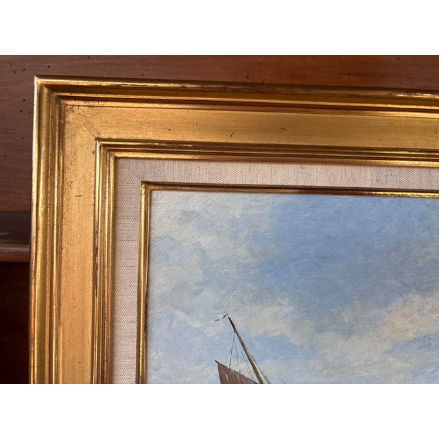 Gérard Roux / Rouxe, Beach Scene in Normandy, 1960s, Oil on Panel, Framed For Sale - Image 4 of 14