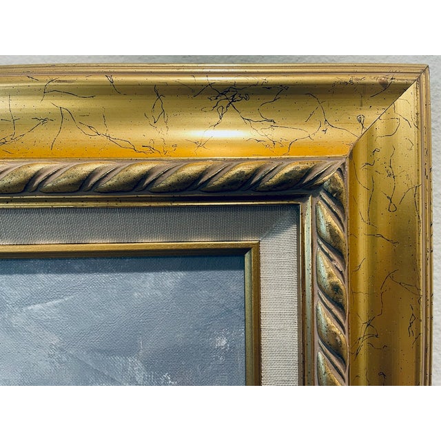 Blue 1960s Paris Champs Elysees Impressionist Cityscape Oil on Canvas Signed Fontaine For Sale - Image 8 of 14