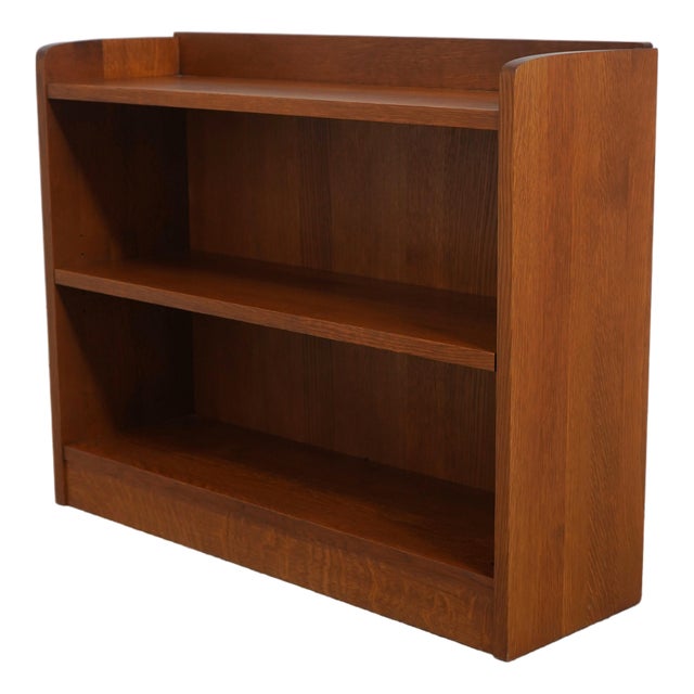 Stickley Mission Oak 40 Inch Low Open Bookcase For Sale