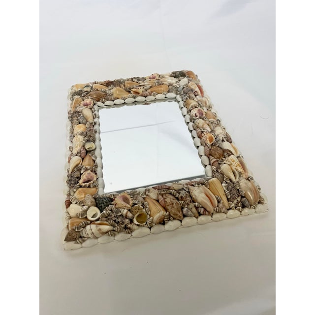 Vintage Handcrafted Seashell Mirror – Palm Beach Style Charm For Sale - Image 9 of 10