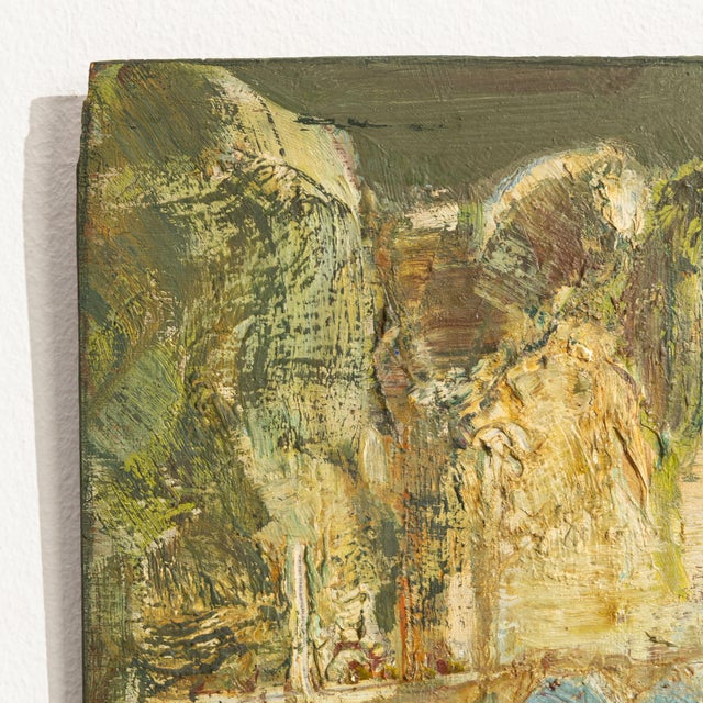 Early 20th Century Early 20th Century France Forest Green Wood Painting For Sale - Image 5 of 15
