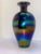 Vintage 11" Iridescent Art Glass Vase in Cobalt Amethyst – Czech / Kralik Style For Sale - Image 13 of 13