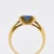 Vintage Solitaire Gold Sapphire and Diamonds Circa 1970, Size 6.5 For Sale - Image 4 of 7