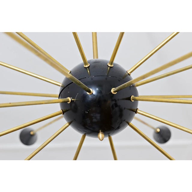 Metal Large Italian Sputnik Chandelier from Stilnovo, Italy, 1960s For Sale - Image 7 of 11