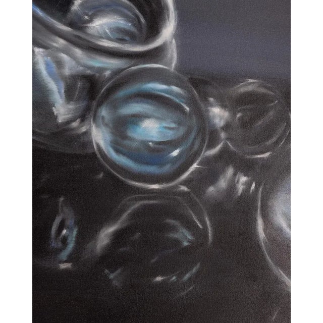 Oil painting on cotton canvas, title "pandora," year 2022, signed by the artist. In this painting the reference to the...