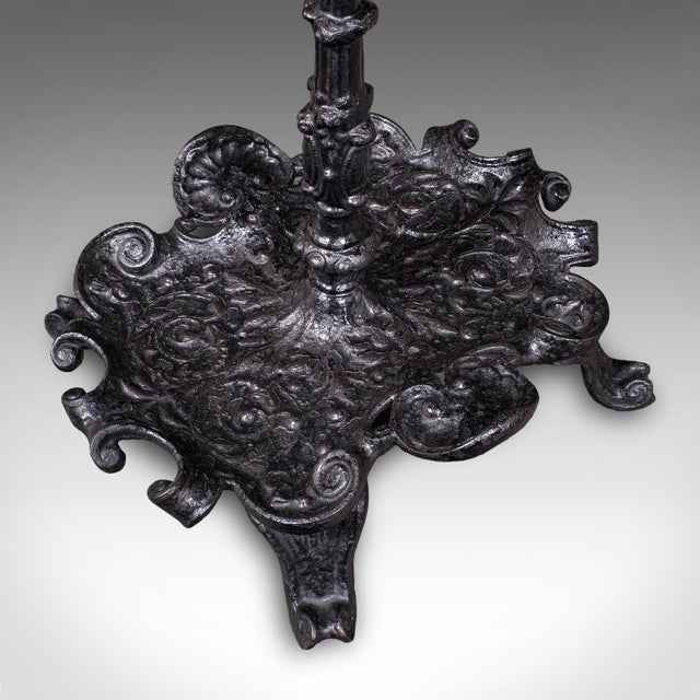 Antique Reception Hall Umbrella Stand, English, Cast Iron, Stick Loop, Victorian For Sale - Image 9 of 10