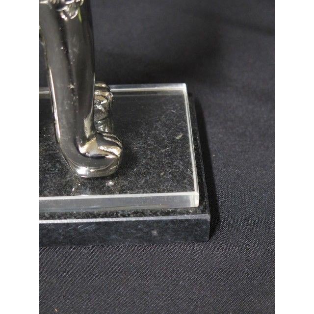 Metal Wildwood Griffin Chrome on Marble Bases Bookends - a Pair For Sale - Image 7 of 12