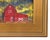Charming farmhouse red barn landscape still life oil painting on artist canvas panel. Unsigned. Included are the...