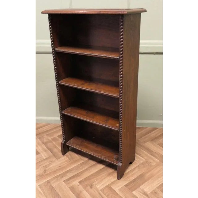 Wood Oak Open Bookcase, 1900s For Sale - Image 7 of 8