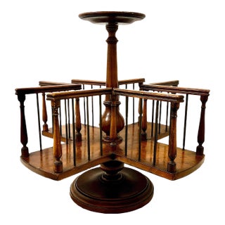 Signed Mid 20th Century Tabletop Revolving Book Rack, by Alfred Assid For Sale