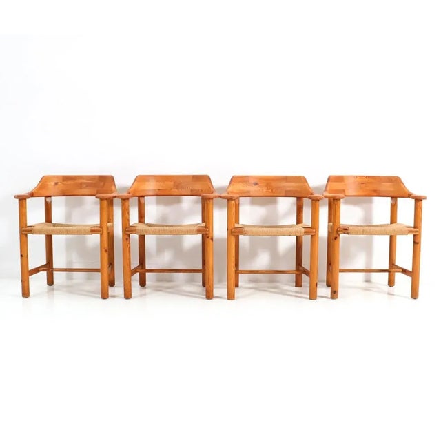 Mid-Century Modern Mid-Century Modern Pine Armchairs by Rainer Daumiller, 1970s, Set of 4 For Sale - Image 3 of 12