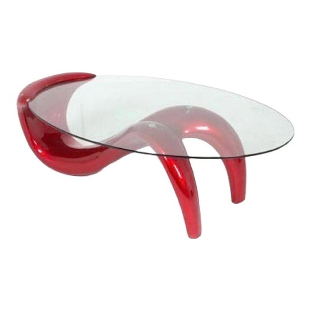 Postmodern Red Coffee Table, 1980s For Sale - Image 15 of 15