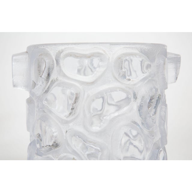 This lovely vintage ice bucket by Peill &Putzler is from the 1970's. It has incised geometric designs in raised forms....