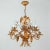 Gold Mid-Century 5-Light Gilt Leaf & White Blossom Chandelier by Hans Kögl, 1970s For Sale - Image 8 of 18