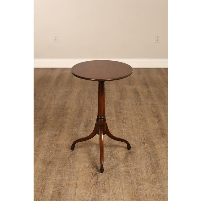 Kittinger Colonial Williamsburg Mahogany Oval Tilt Top Table For Sale - Image 12 of 18