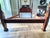 Wood 1980s Mahogany Rice Carving Poster Bed Queen Size For Sale - Image 7 of 12
