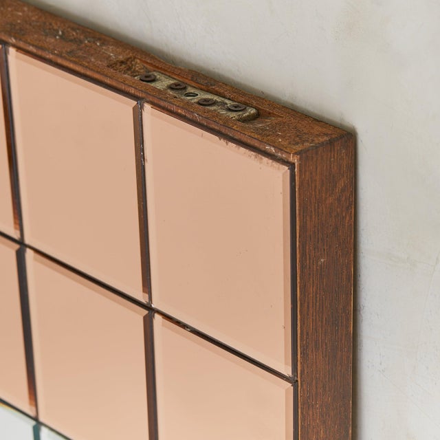 Modern Italian Rose Gold Paneled Floor-Length Mirror, 1970s For Sale - Image 3 of 10