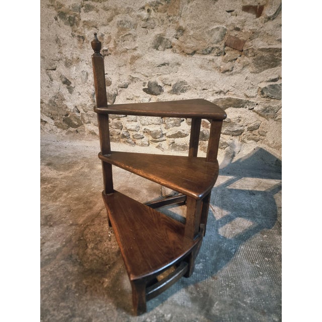 Mid-Century English Oak Library Step, 1960s For Sale - Image 11 of 16