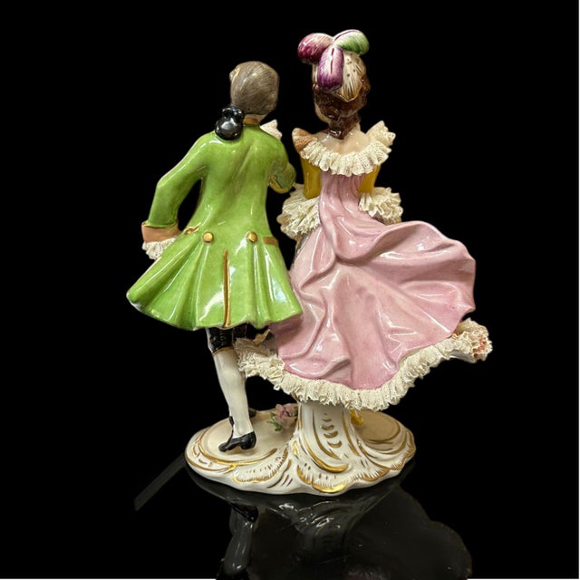 Mid 20th Century Volkstedt Porcelain, Courting Couple, Marked V20253, Post 1945 For Sale - Image 5 of 10