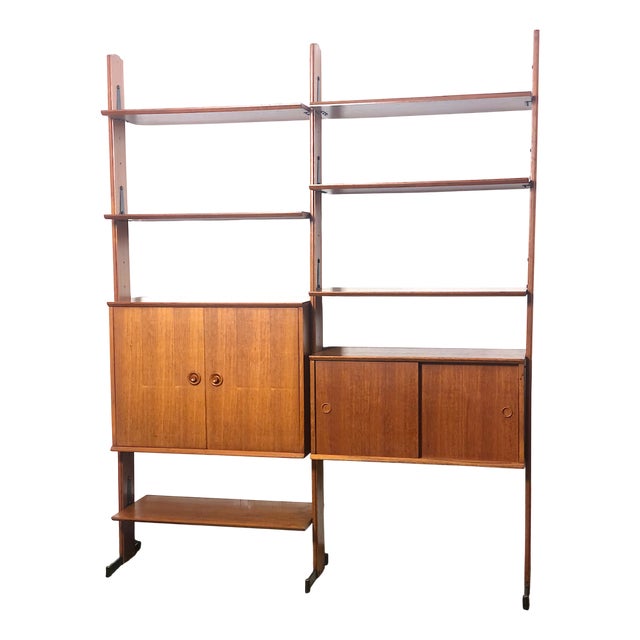 Vintage Two-Bay Bookcase, 1960s For Sale