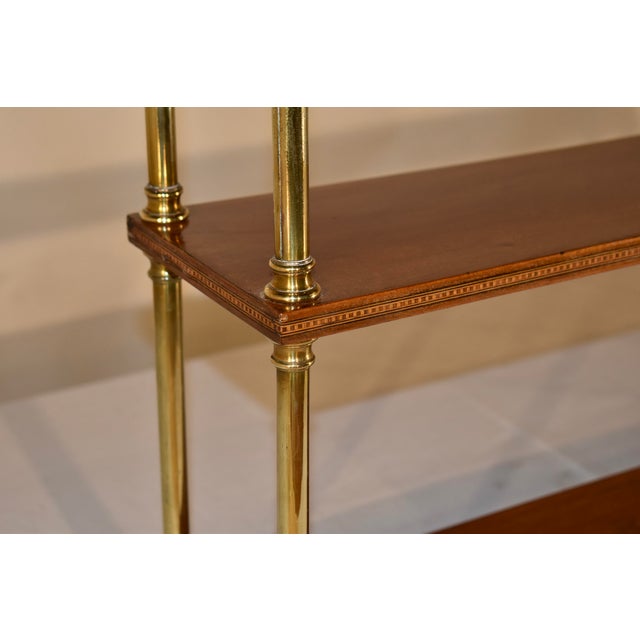 19th Century Mahogany and Brass Campaign Wall Shelf For Sale - Image 4 of 8