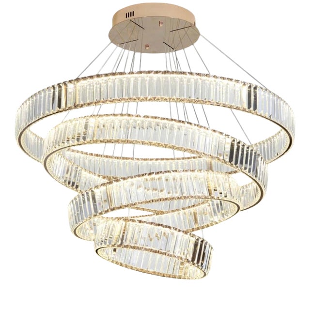 Collection Orione 2.0 Chandelier in Metal and Crystal by Jago For Sale