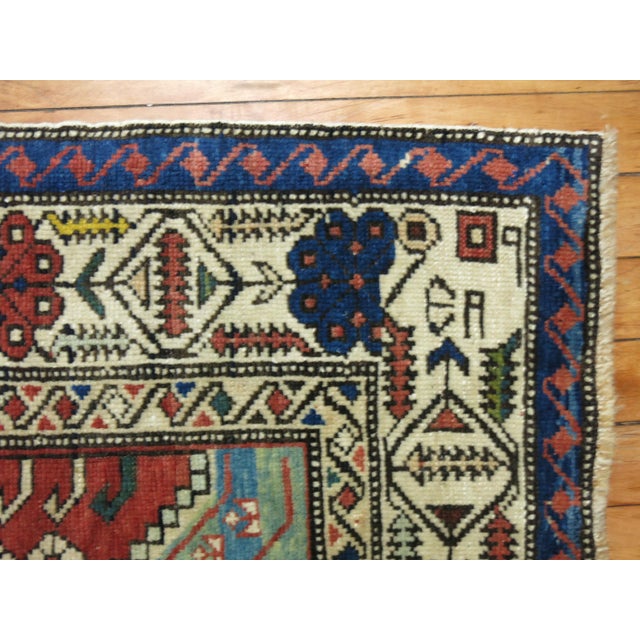 Early 20th Century Tribal Geometric Antique Caucasian Shirvan Rug For Sale - Image 5 of 6