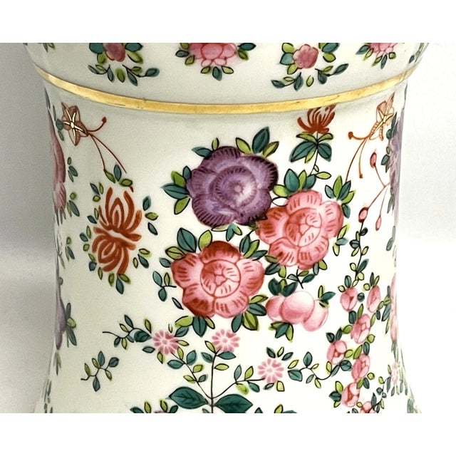 Bright Pink Tall English Porcelain Vase - By Adams Lowestoft For Sale - Image 8 of 12