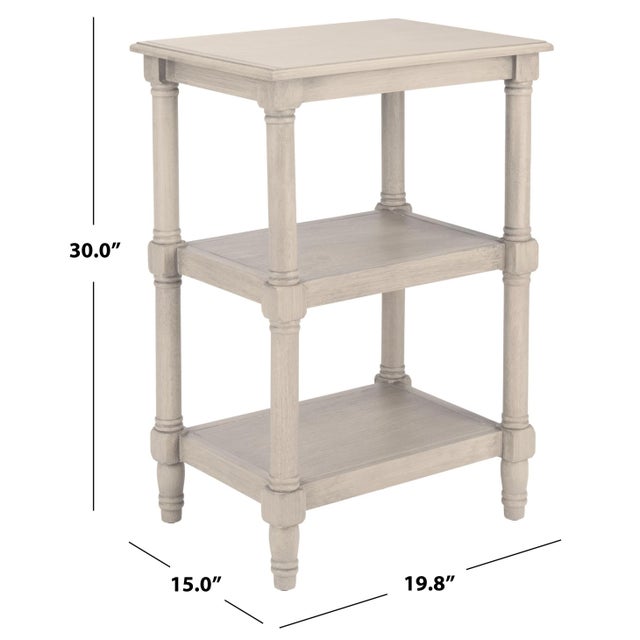Traditional Cassie 3 Shelf Accent Table in Greige For Sale - Image 3 of 8