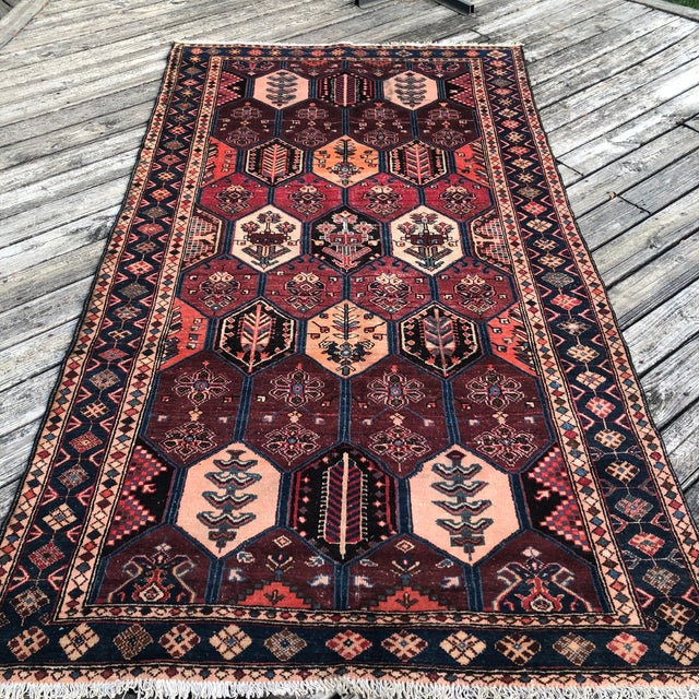 Vintage Rug 5x9 | Allover Geometric Design For Sale In Houston - Image 6 of 7