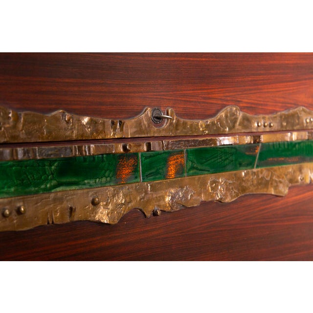 1970s Wall Bookcase with Pomodoro Artwork by Osvaldo Borsani for Tecno, 1960s For Sale - Image 5 of 14